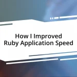 How I Improved Ruby Application Speed