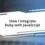 How I integrate Ruby with JavaScript