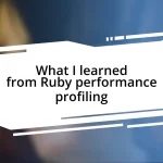 What I learned from Ruby performance profiling